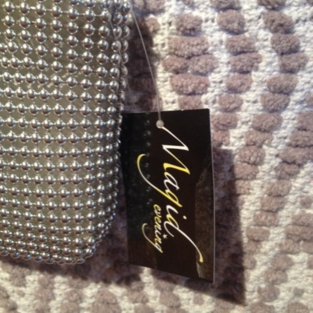 Crossbody Silver Tone Metal Evening Bag (NWT) - Picture 5 of 7
